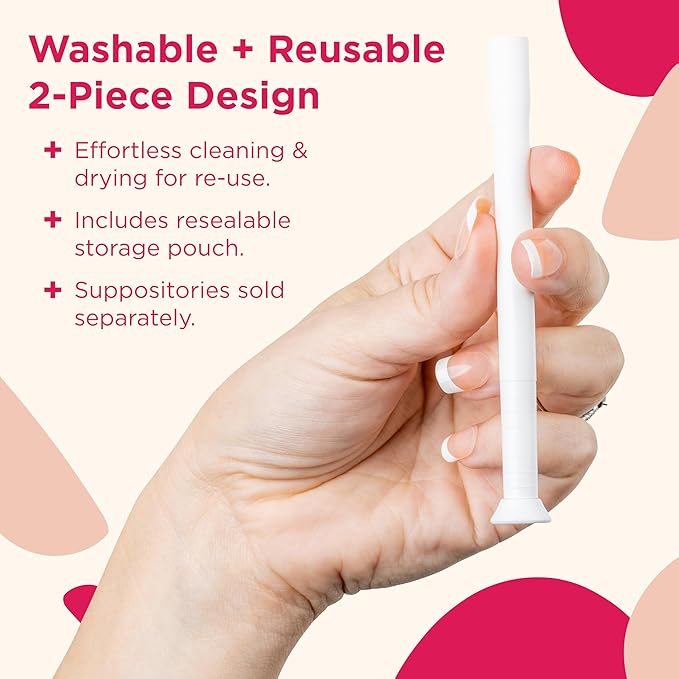 BoriCap - Boric Acid Vaginal Suppository Applicators - Hygienic Solution for Easy Glide Applicator Insertion - Washable and Reusable - Feminine Care and Hygiene Products - Made in USA by Heale - 7 ct