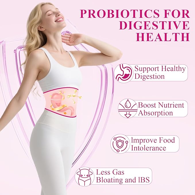 Deepure Probiotics for Women- 30 Billion CFU Women's Probiotic Capsules with Prebiotic Cranberry Supports Vaginal pH Balance, Digestive & Immune Health 60 Vegetarian Capsules