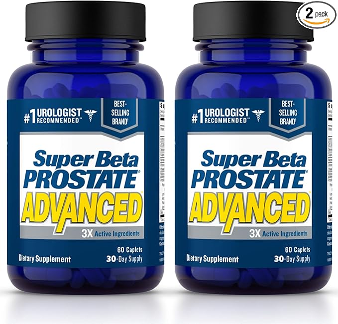 Advanced – Promote Sleep, Support Bladder Emptying. Prostate Support Supplement for Men's Health with Beta Sitosterol, not Saw Palmetto. (120 Caplets, 2-Pack)