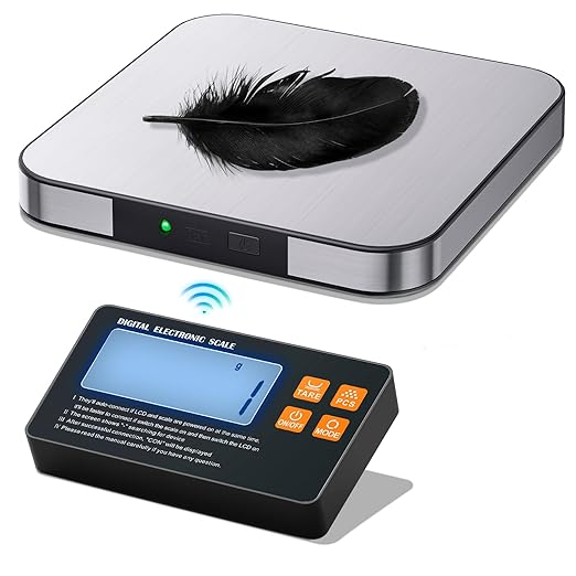 Food Scale with Split Wireless LCD Display, 33lb Digital Kitchen Scale with 7 Units Tare Function, 0.1oz High Accurate Smart Cooking Scale for Baking/Cooking/Meal Prep/Milk/Dieting