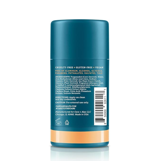 Oars + Alps Aluminum Free Deodorant for Men and Women, Dermatologist Tested and for Sensitive Skin, Travel Size, Variety, 3 Pack, 2.6 Oz Each