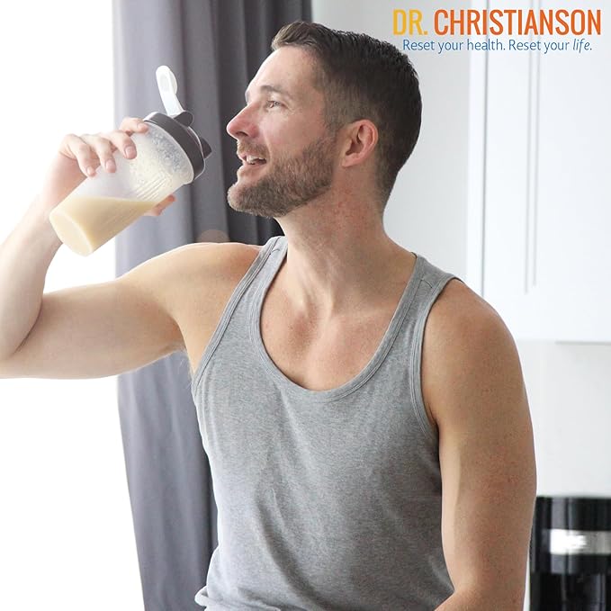 Dr. Christianson's Original Daily Reset Meal Replacement Shake (Vanilla) - Doctor Formulated Natural Pea Protein & Resistant Starch Powder for Complete Nutrition - 28 Full-Size Servings