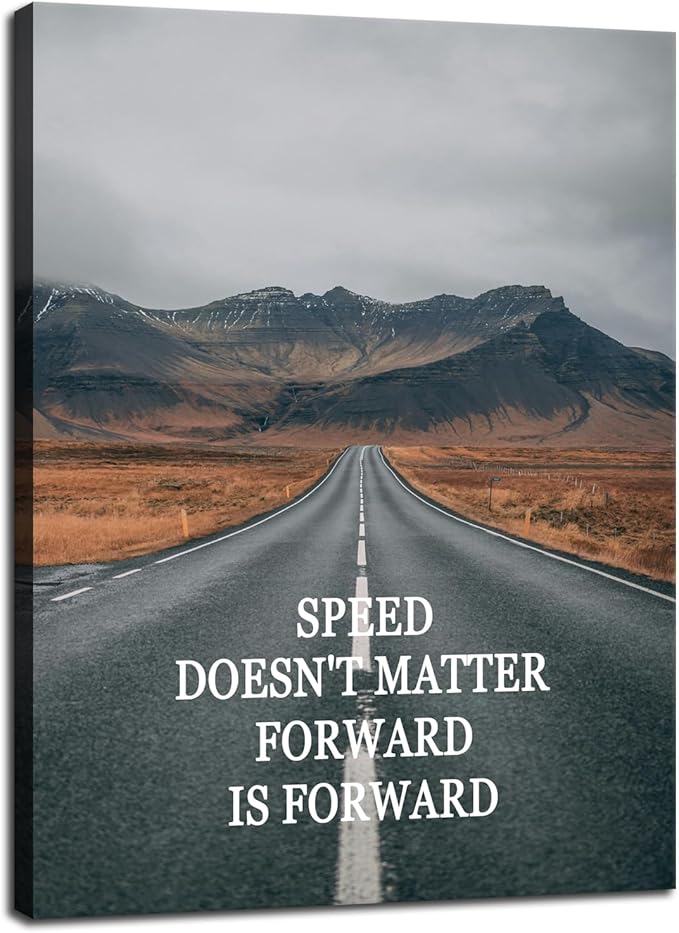 Inspirational Wall Decor About Perseverance Motivational Wall Art Printed Canvas Poster Modern Artwork for Office Bedroom Living Room Gym Framed Ready to Hang [18" W X 24" H]