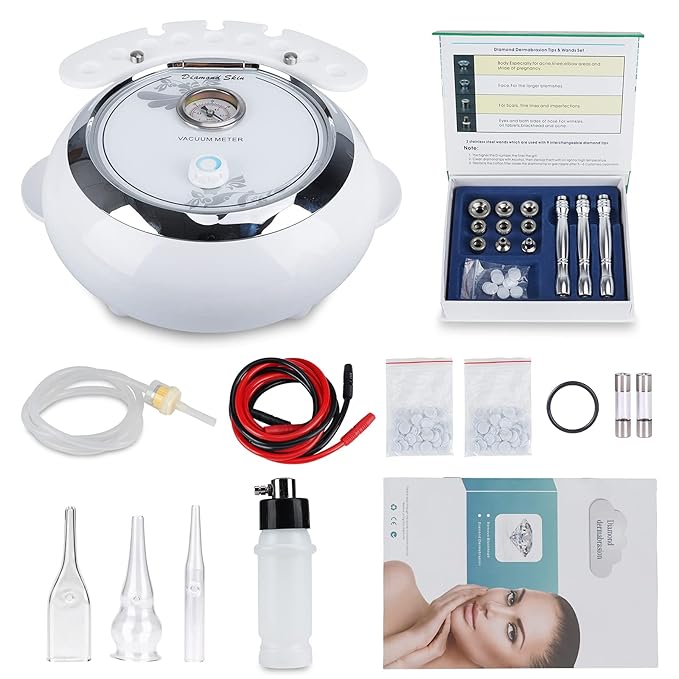 3 in 1 Diamond Microdermabrasion Machine, Yofuly 65-68cmHg Suction Power Professional Dermabrasion Equipment for Facial Skin Care