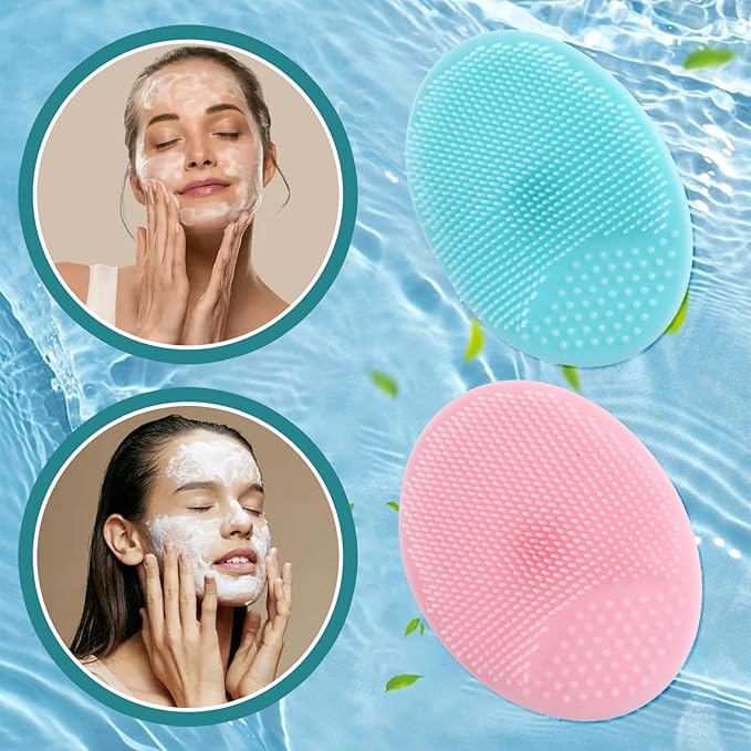 6 Pack Silicone Face Scrubber Brush Set Exfoliator Blackhead Skin Care Tool for Women Men 2 Pack Exfoliating Lip Brush 2 Pcs Face Scrubber 2 Pcs Silicone Faces Mask Brushes