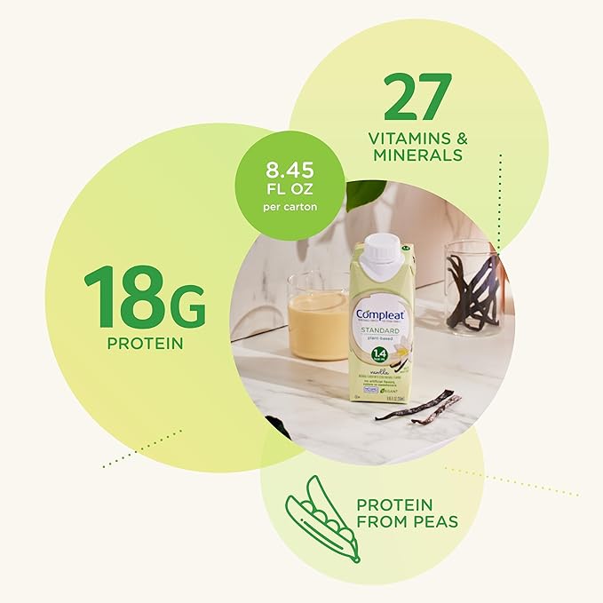 Nestle Compleat Standard 1.4 Cal Oral Supplement Vanilla 8.45 oz Carton 24 Ct