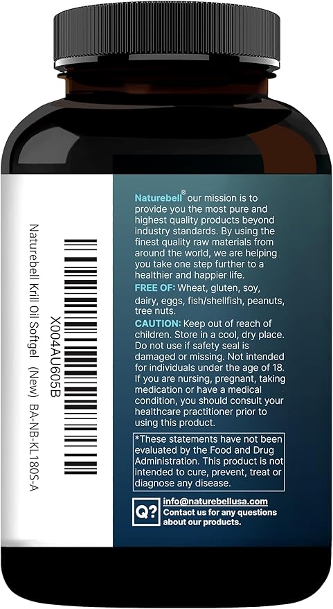 Antarctic Krill Oil 2000mg Supplement, 240 Softgels, 3X Strength Natural Source of Omega-3s, EPA 240mg + DHA 160mg + Astaxanthin 800mcg – No Fishy Aftertaste – Mercury Free & Non-GMO