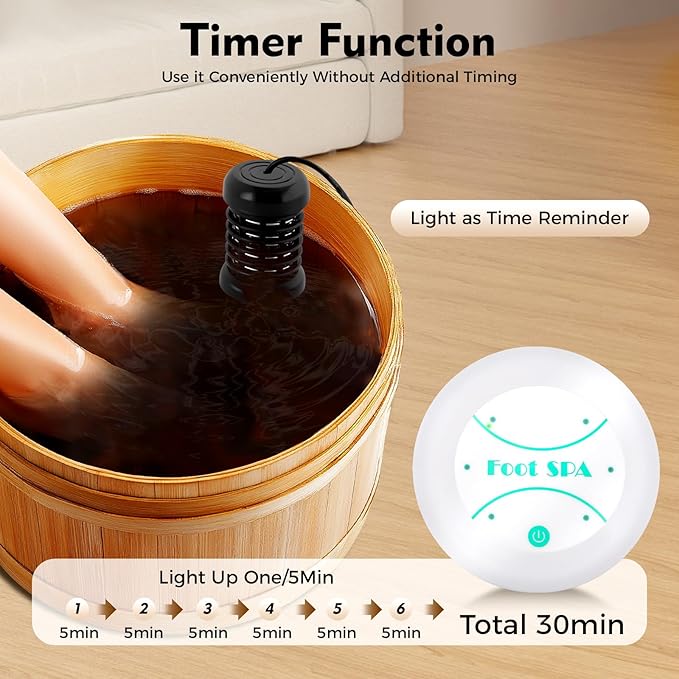 TTOUOI Portable Ionic Detox Foot Bath Machine, 25WFoot Detox Spa Ion Cleanse Chi Machine with 30min Timing for Home Club Salon Use（Tub Not Include）
