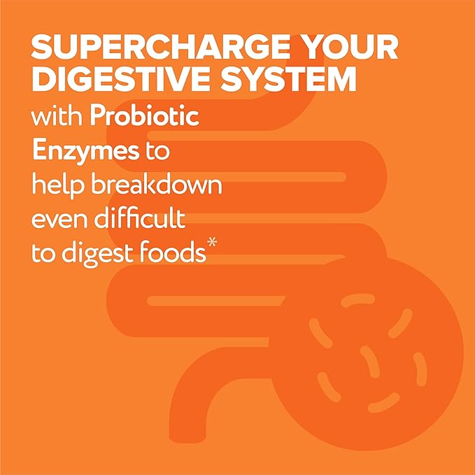 Florajen Digestive Enzymes with Probiotics & Prebiotics - Triple-Action Formula for Gut Health, Bloating, & Gas Relief - Supports Gluten & Dairy Digestion - Clean, Non-GMO - 30-Count