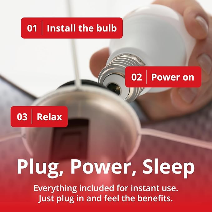 Revive by Gamma - 670nm - Red Light Bulb Sleep Therapy - Melatonin Promoting Natural Sleep Aid