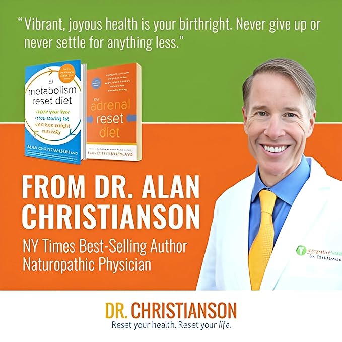 DR.CHRISTIANSON Daily Reset Shake (Chocolate), Plant-Based Protein with Resistant Starch, Protein Meal Replacement Shake, Metabolism Reset Program Approved, Just Add Water (28 Servings, 4.14 Pounds)