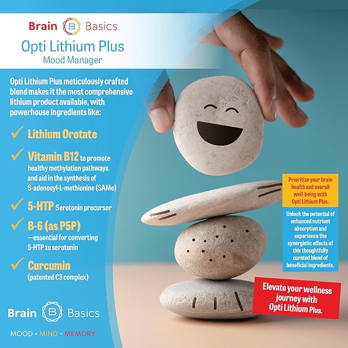 Opti Lithium Plus: Supercharge Brain Health with Enhanced Nutrient Absorption for Optimal Well-Being.