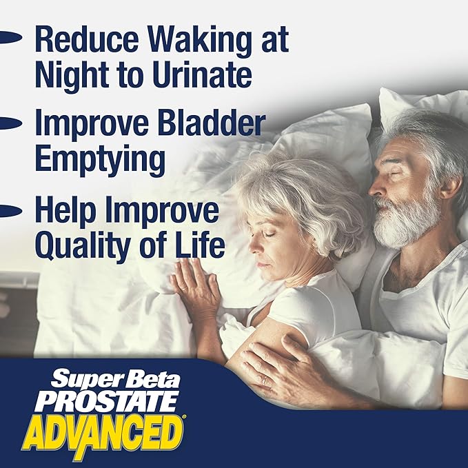 Advanced – Promote Sleep, Support Bladder Emptying. Prostate Support Supplement for Men's Health with Beta Sitosterol, not Saw Palmetto. (120 Caplets, 2-Pack)
