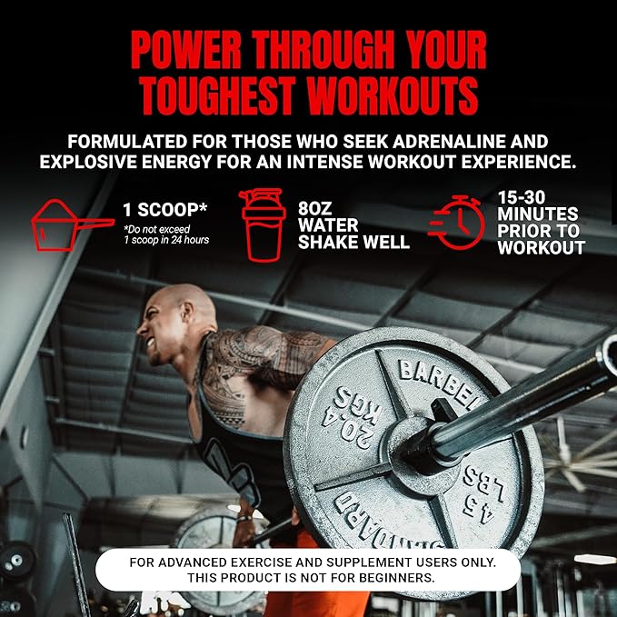 PROSUPPS Mr. Hyde Xtreme Pre Workout Powder with Creatine, Beta Alanine & Caffeine – Extreme Energy, Pumps, Focus & Performance - Fitness & Gym Supplements for Men & Women (Blue Razz, 30 Servings)