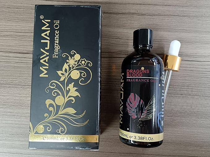 100ML/3.38FL.OZ Dragons Blood Fragrance Oils with Glass Dropper, Essential Oils for Diffusers for Home, Long Lasting Scented Oils for Diffusers Soap Candle Making