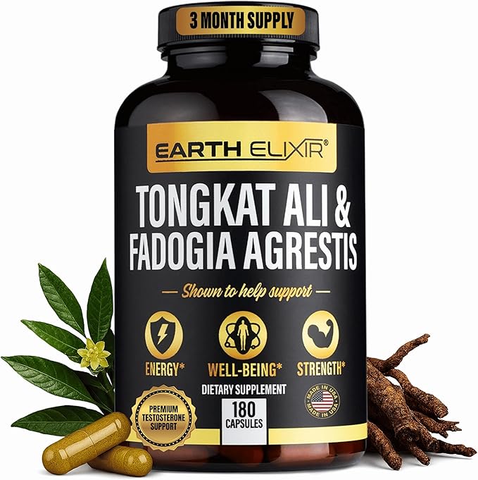 Fadogia Agrestis & Tongkat Ali for Men & Woman – Natural Testosterone Support, 2-in-1 Tongkat Ali & Fadogia Agrestis for Men – Strength, Energy & Vitaility - Longjack – 3 Month Supply