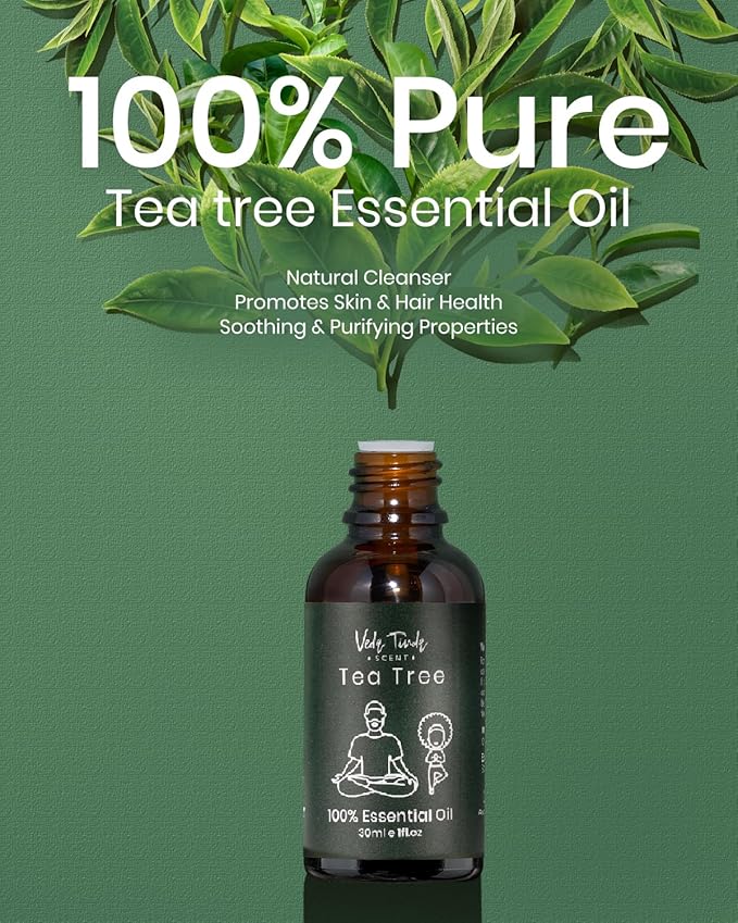 VTS Essential Oils - Lavender & Sweet Orange & Tea Tree, Premium Grade Essential Oils Set with Dropper for Diffusers, Humidifiers, Aromatherapy, Massage, Skin & Hair Care, 1 Fl Oz (Pack of 3)