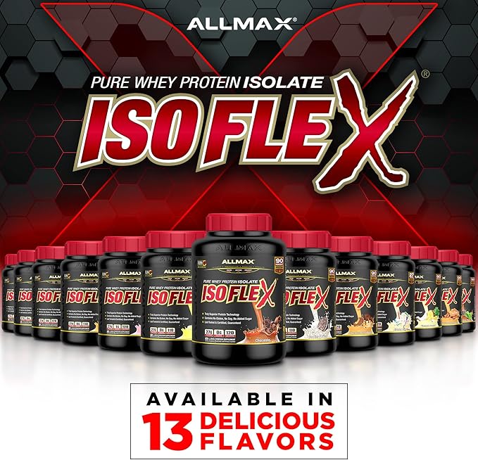 ALLMAX Nutrition - ISOFLEX Whey Protein Powder, Whey Protein Isolate, 27g Protein, Chocolate Mint, 2 Pound