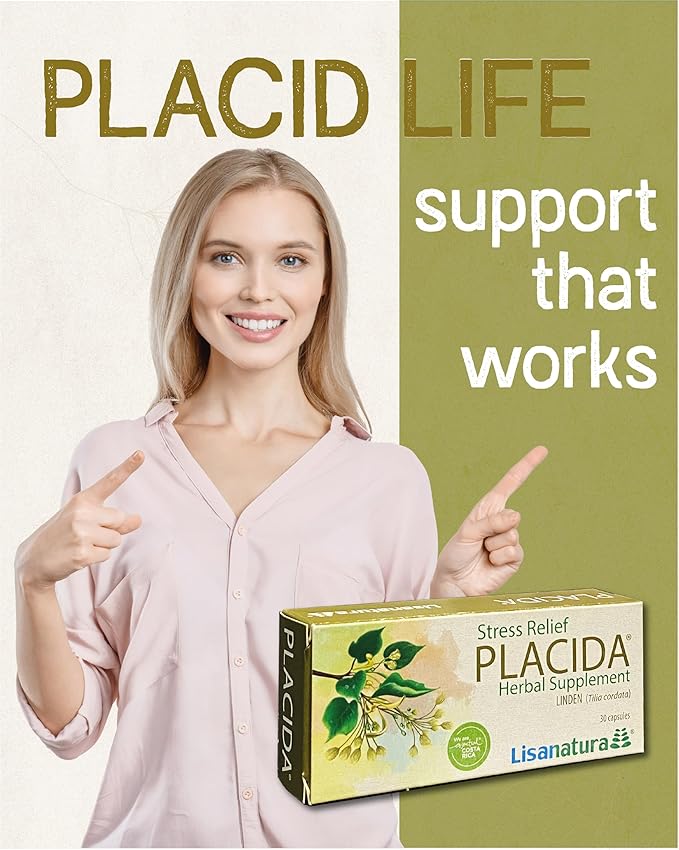 Placida Herbal Supplement - Sugar, Gluten & Lactose Free - 30 Capsules