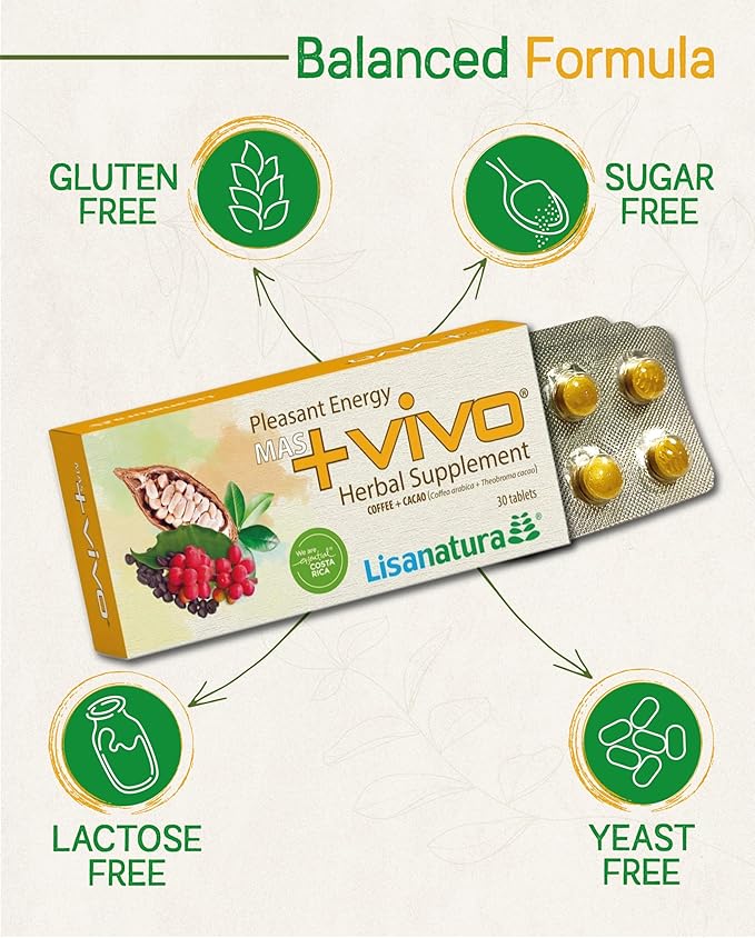 + Vivo Herbal Supplement - Sugar, Gluten & Lactose Free - 30 Tablets