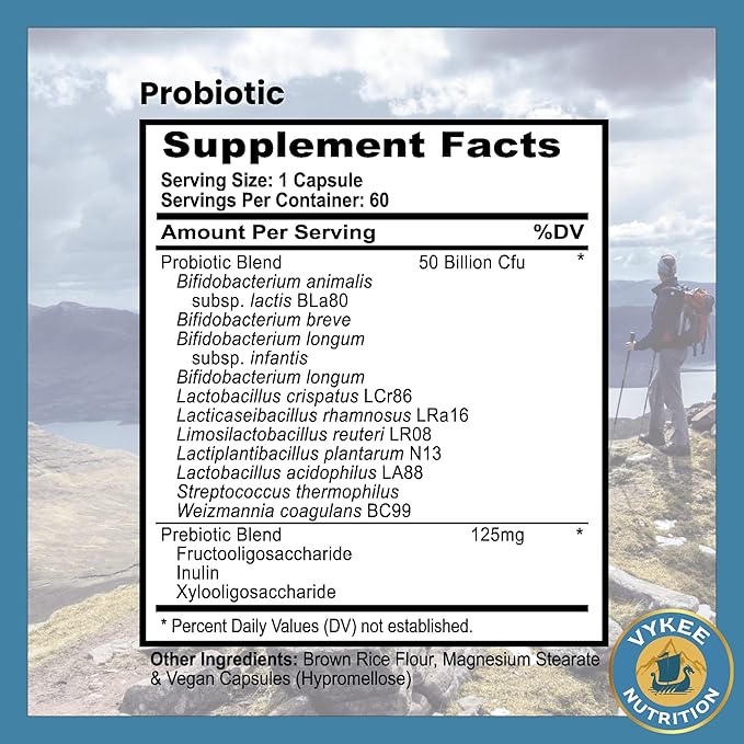 Daily Probiotic – 50 Billion CFU + Prebiotics | Gut, Digestive & Immune Support | 11-Strain Formula for Bloating, Balance & Whole-Body Wellness