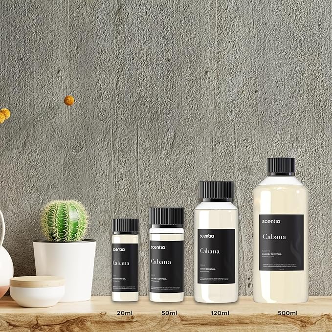 Hotel Diffuser Oil Inspired by The Ritz Carlton Hotel Scent - 50 mL 1.69 fl oz - Essential Oil Blend Botanical Jasmine, Bergamot & Fresh Marine Notes for Aromatherapy Diffusers - Cabana