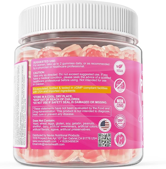 Prenatal Vitamins for Women Multivitamin Gummies w/ Methylfolate 1mg, Choline Omega-3(DHA+EPA) Iron, Postnatal Vitamins for Women Breastfeeding | Before,During & After Pregnancy,Sugar Free,Vegan,60Cts