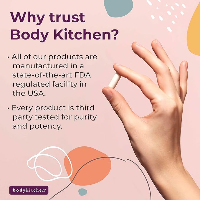 Body Kitchen Women’s Multivitamin with Optifolin+ & VitaCholine – Supports Immune, Energy & Skin Health – 60 Capsules