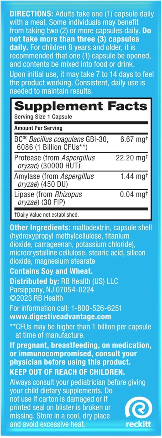 IBS Daily Probiotic Capsules for Digestive Health & Gut Health, Digestive Advantage Probiotics For Men and Women (96 count box) - Digestible Enzymes