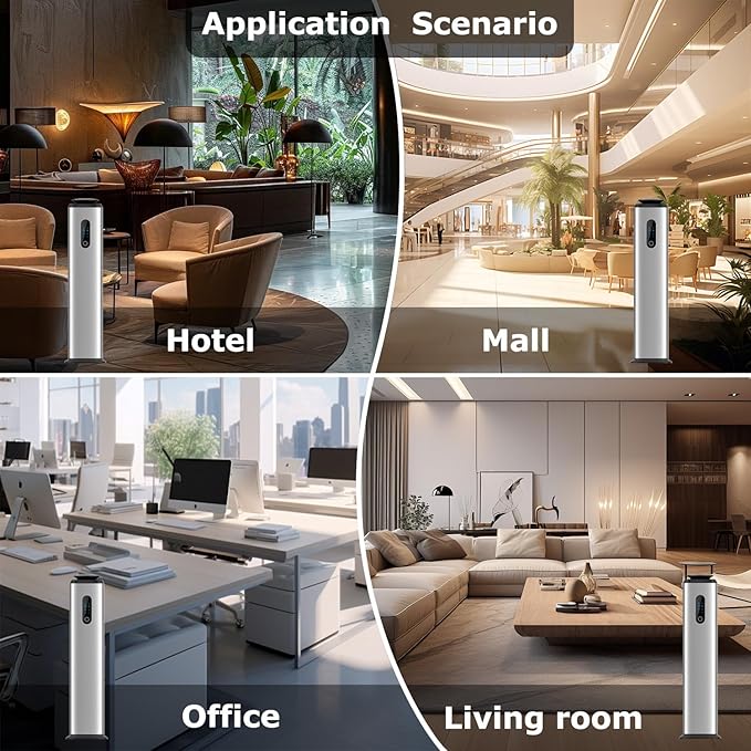 1000ML- Commercial Diffuser Machine With WIFI App Control for Whole House - Cover 10000 Sq Ft - Tower Hotel Scent Diffuser - Scent Air Machine & Waterless Essential Oil Diffuser for Large Room -Silver