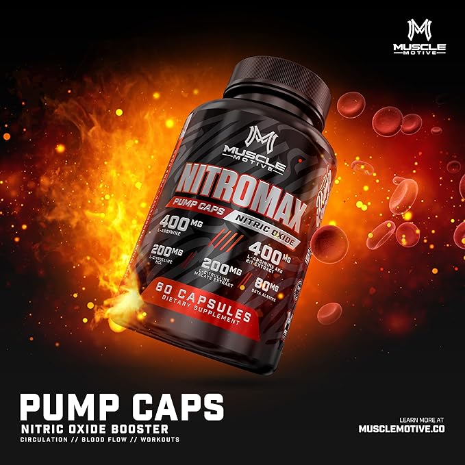 Nitric Oxide Booster 3000mg with L-Arginine, L-Citrulline - Pre-Workout Supplement for Muscle Growth, Stamina, Energy, Pumps, Vascularity - Non-GMO - 60 Capsules