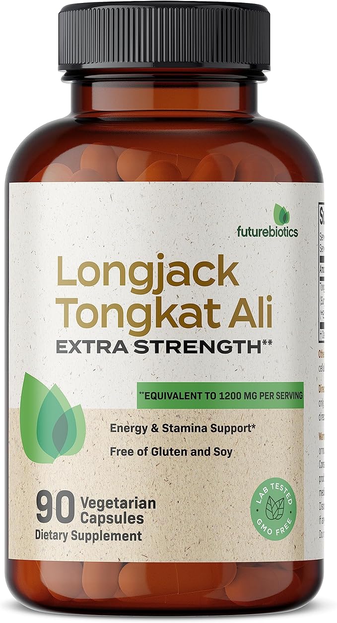 Futurebiotics Longjack Tongkat Ali Extra Strength Energy & Stamina Support - Non-GMO, 90 Vegetarian Capsules