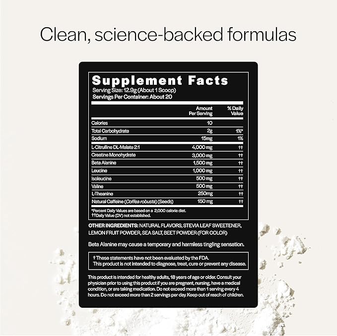 Gainful Performance Pre Workout Powder with Natural Caffeine & Creatine, Watermelon Flavor, Supports Energy, Strength, Endurance, & Recovery with BCAAs, Beta Alanine, L-Citrulline, 20 Servings