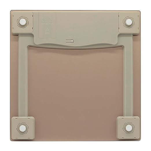 Taylor Digital Scales for Body Weight, Highly Accurate 400 LB Capacity, Durable Glass Platform 11.8 x 11.8 Inches, Easy to Read 3.2 Inches x 1.5 Inches Display, Champagne