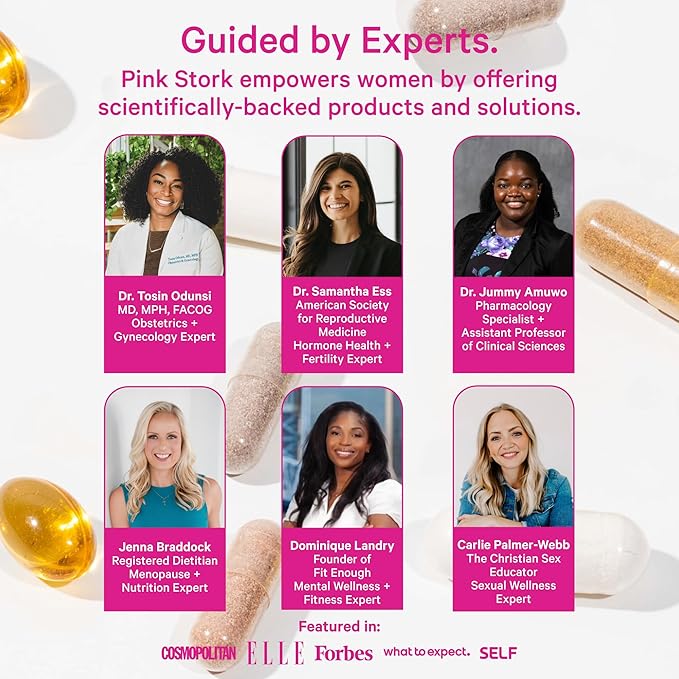 Pink Stork Fertility Gummies for Women – Pineapple Mango Flavor, Conception Support with Myo-Inositol, CoQ10, Folate, Zinc, Vitamin D, B6, B12 – Hormonal & Reproductive Health Supplement – 60 Gummies