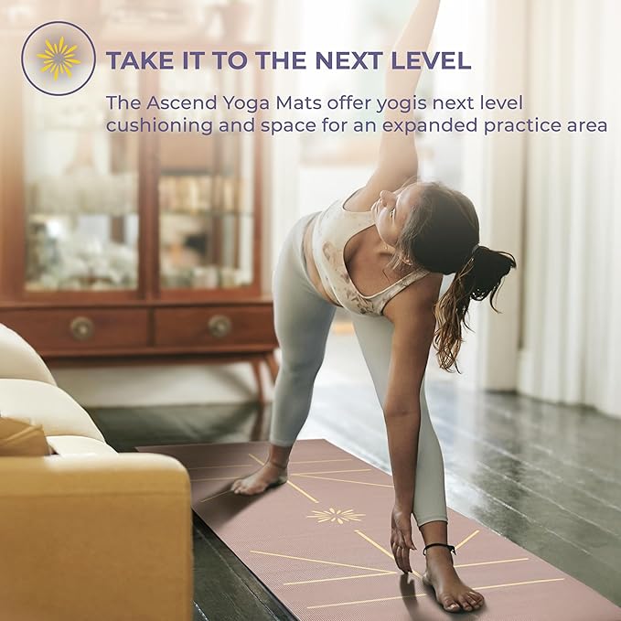 Sunshine Yoga 4 or 10 Pack Ascend Yoga Mat - 72" x 24" x 6mm Non-Slip Exercise Mat - Tear-Resistant, Non-Toxic Workout Mats for Pilates, Home, Studio, Fitness, Gym, Training, Floor Stretching