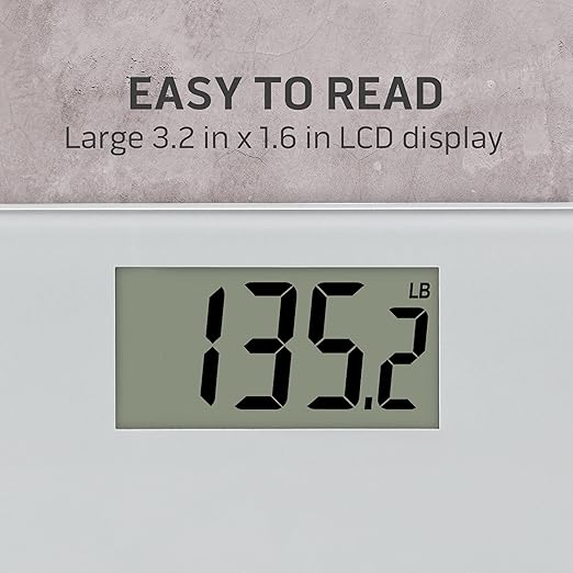 Health o meter Compact Digital Glass Bathroom Scale – 500 lb Capacity, 4 Load Cells, 3.2" LCD Display, Tempered Glass Platform, Auto Shut-Off, Low Battery Indicator, Non-Skid Feet, 5-Year Warranty