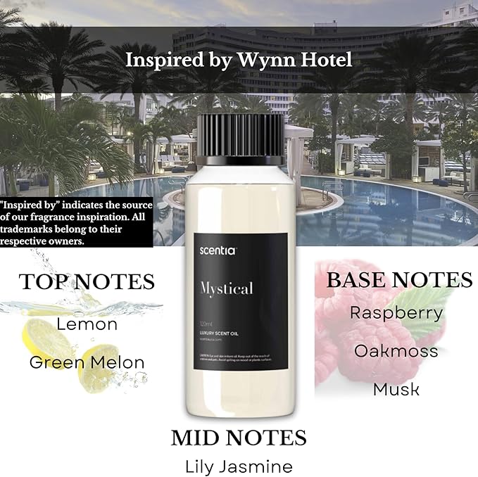 Hotel Diffuser Oil Inspired by The Wynn, Las Vegas Hotel - 50 mL 1.69 fl oz - Fragrance Oil Blend for Cold Waterless Diffusers-Mystical