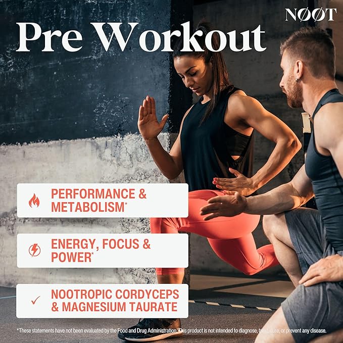 Natural Pre Workout Pills for Men and Women - Energy Pills, Pre Work Out, Clean Gym Supplements, Fitness Supplements, Stimulant, Metabolism & Energy Booster Pump 60 Capsules, 1 Month Supply