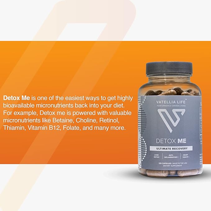 New from Detox Me - Boosts Energy Sulfite Elimination - Supports Digestion & Gut Health - Vitamin K2 (MK-4), Plus B12, Folate - 60 Day Supply - Supplement for Men and Women - 120 Count