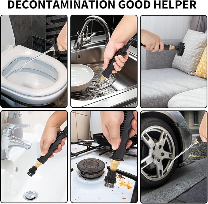 Steam Cleaner,10s Heat-Up,1.5L Tank,6 Level Adjustable Steamer,2800W Steamer for Cleaning,Portable Handheld Steamer with 12PCS Accessories,Suit for Home,Car,Dirt,Grease,Grout,Tile,Couch