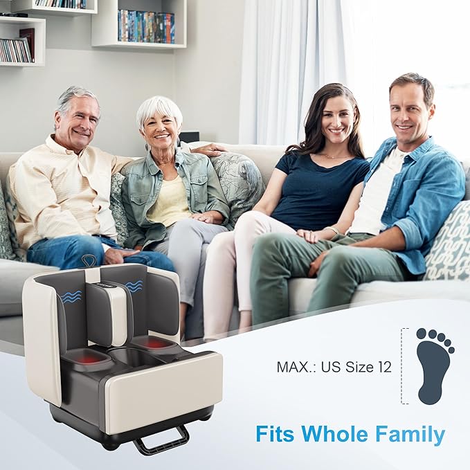 COMFIER 2-in-1 Shiatsu Foot Massager&Foot Rest,Foot and Calf Massager with APP Control,Heated Feet Massager for Foot Pain Relief,Gifts for Men Women