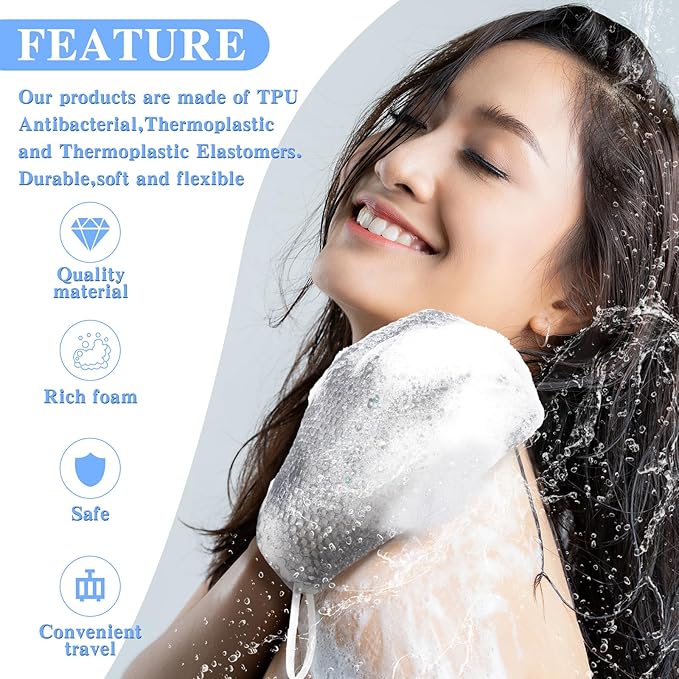 Vesici 2 Pcs Honeycomb Exfoliating Glove Set Exfoliating Bath Mitt Honeycomb Face and Body Scrubber Shower Mitt Sponges for Cleaning Body Shower Face Skin Beauty Spa(Gray)