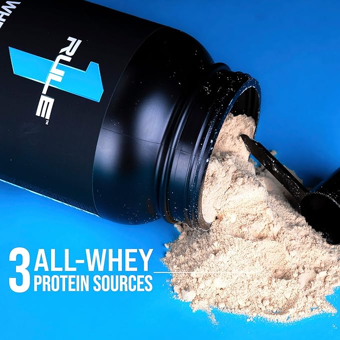 Rule 1 Whey Protein – 24g Fast-Acting Protein from All-Whey Sources with Naturally Occurring EAAs & BCAAs for Workout Recovery or Anytime Use (2 Pounds*, Salted Carmel)