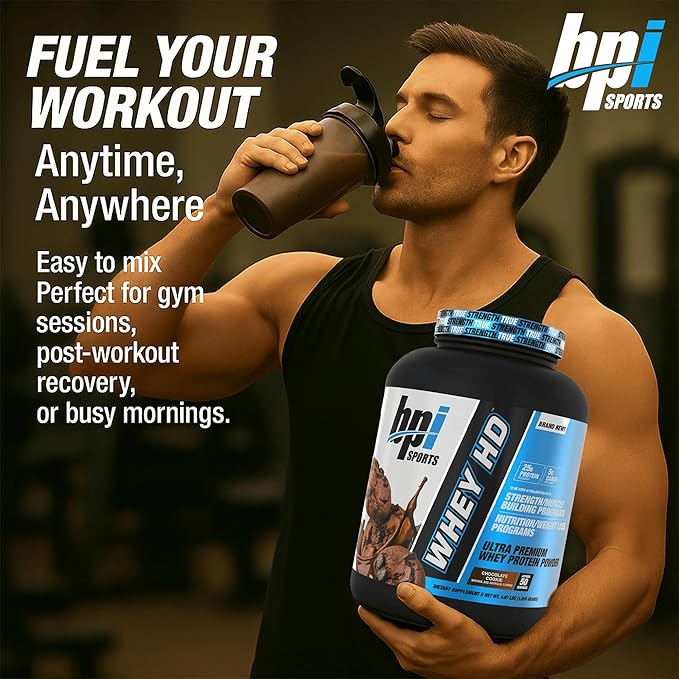 BPI Sports Whey HD Ultra Premium Protein Powder Isolate | Workout Whey Protein Powder For Men & Women for Muscle Gain | Milk Protein Concentrates | Chocolate Cookie/ Vanilla Caramel, 4.07 Pound