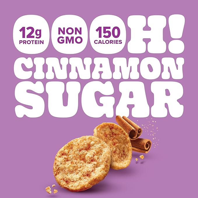 Pure Protein Popped Crisps, Cinnamon Sugar, High Protein Snack, 12G Protein, 1.27oz., 12 Count