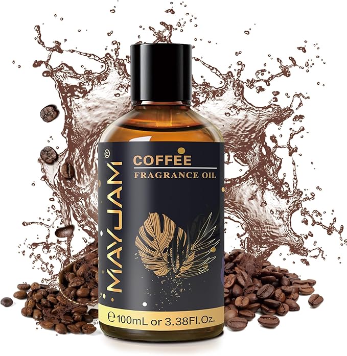 100ML/3.38FL.OZ Coffee Fragrance Oils with Glass Dropper, Essential Oils for Diffusers for Home, Long Lasting Scented Oils for Diffusers Soap Candle Making
