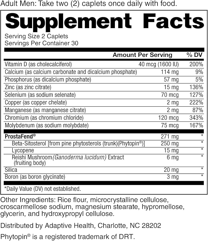 Advanced – Promote Sleep, Support Bladder Emptying. Prostate Support Supplement for Men's Health with Beta Sitosterol, not Saw Palmetto. (120 Caplets, 2-Pack)