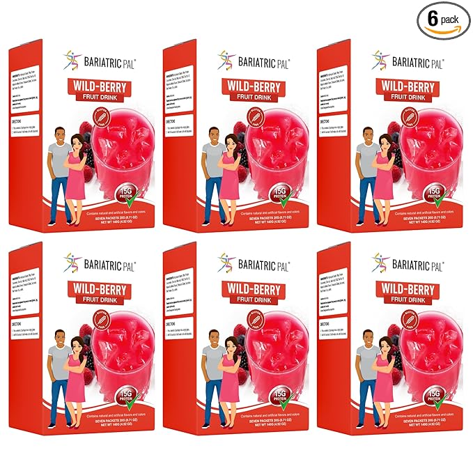 BariatricPal Fruit 15g Protein Drinks - Wild Berry (6-Pack)
