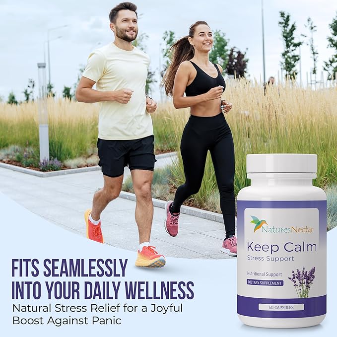 Nature's Nectar Anxiety and Stress Relief Supplements – Keep Calm Capsules with Ashwagandha, GABA, Magnesium & 5-HTP – Nervousness & Irritability Mood Supports Relaxation Lemon Balm 60 Filled Capsules